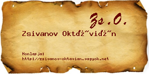 Zsivanov Oktávián névjegykártya
